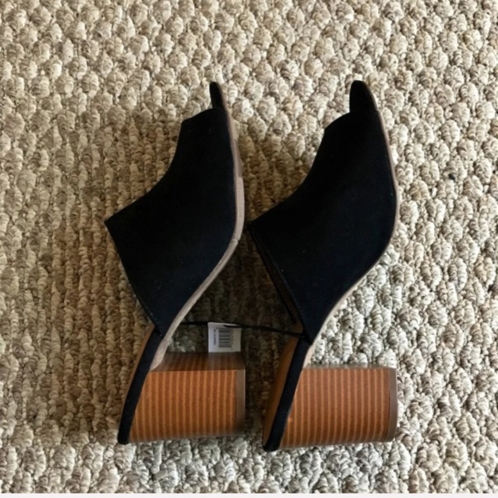 Brand new black mules